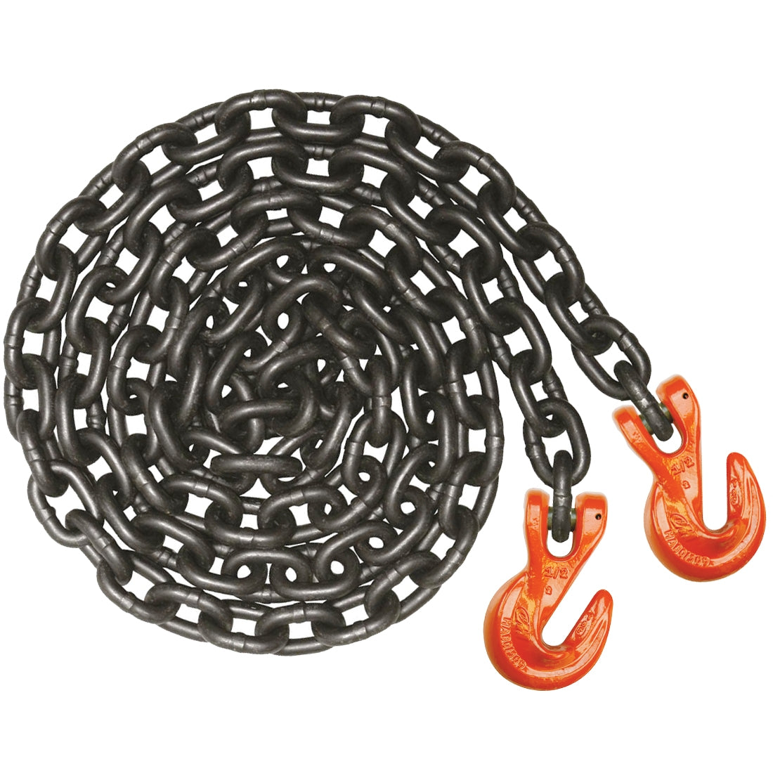 VULCAN Binder Chain Tie Down with Grab Hooks - Grade 100 - 1/2 Inch x 16 Foot - PROSeries - 15,000 Pound Safe Working Load