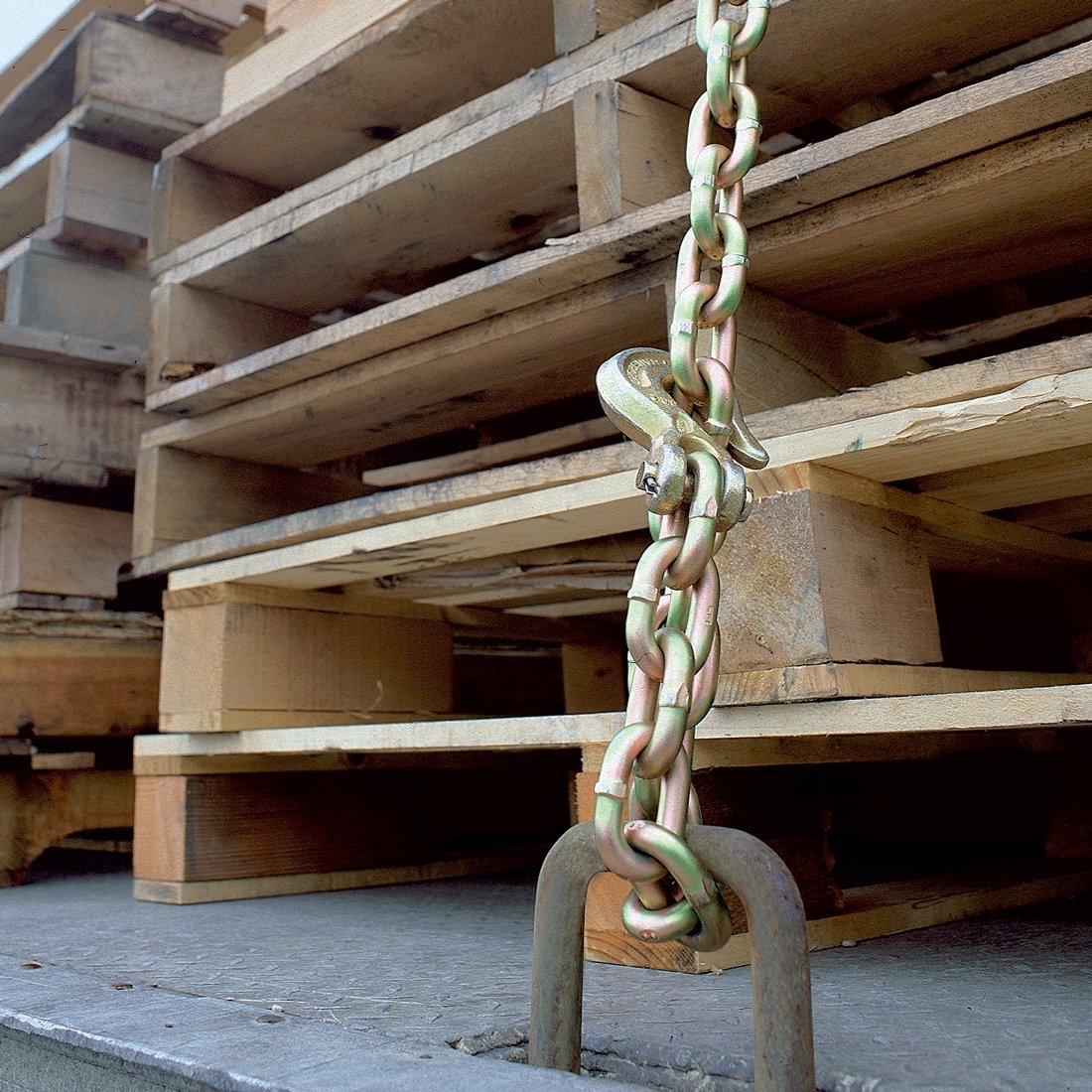 VULCAN Safety/Binder Chain with Clevis Grab Hooks - Grade 70 - 3/8 Inch x 10 Foot - 2 Pack - 6,600 Pound Safe Working Load