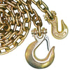 VULCAN Safety/Binder Chain with Clevis Grab Hook/Slip Hook - Grade 70 - 5/16 Inch x 10 Foot - 4,700 Pound Safe Working Load