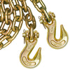 VULCAN Binder Chain with Clevis Grab Hooks - Grade 70 - 3/8 Inch x 16 Foot - 6,600 Pound Safe Working Load