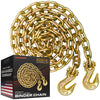 VULCAN Binder Chain with Clevis Grab Hooks - Grade 70 - 3/8 Inch x 20 Foot - 6,600 Pound Safe Working Load