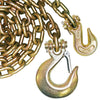VULCAN Binder Chain with Grab and Sling Hooks - Grade 70 Standard Duty - 3/8 Inch x 4 Foot - 6,600 Pound Safe Working Load