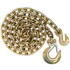 VULCAN Binder Chain with Grab and Sling Hooks - Grade 70 Standard Duty - 3/8 Inch x 4 Foot - 6,600 Pound Safe Working Load