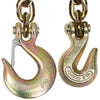 VULCAN Binder Chain with Grab and Sling Hooks - Grade 70 Standard Duty - 3/8 Inch x 4 Foot - 6,600 Pound Safe Working Load