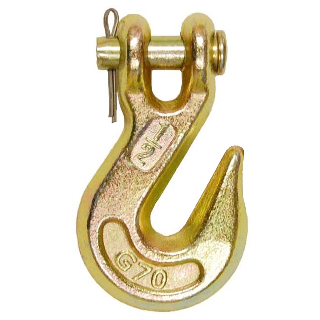 VULCAN Binder Chain with Clevis Grab Hooks - 1/2 Inch x 25 Foot - 11,300 Pound Safe Working Load