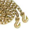 VULCAN Chain and Load Binder Kit - (2) Grade 70 3/8 Inch x 20 Foot Chains And (2) Ratchet Load Binders - 4,700 Pound Safe Working Load