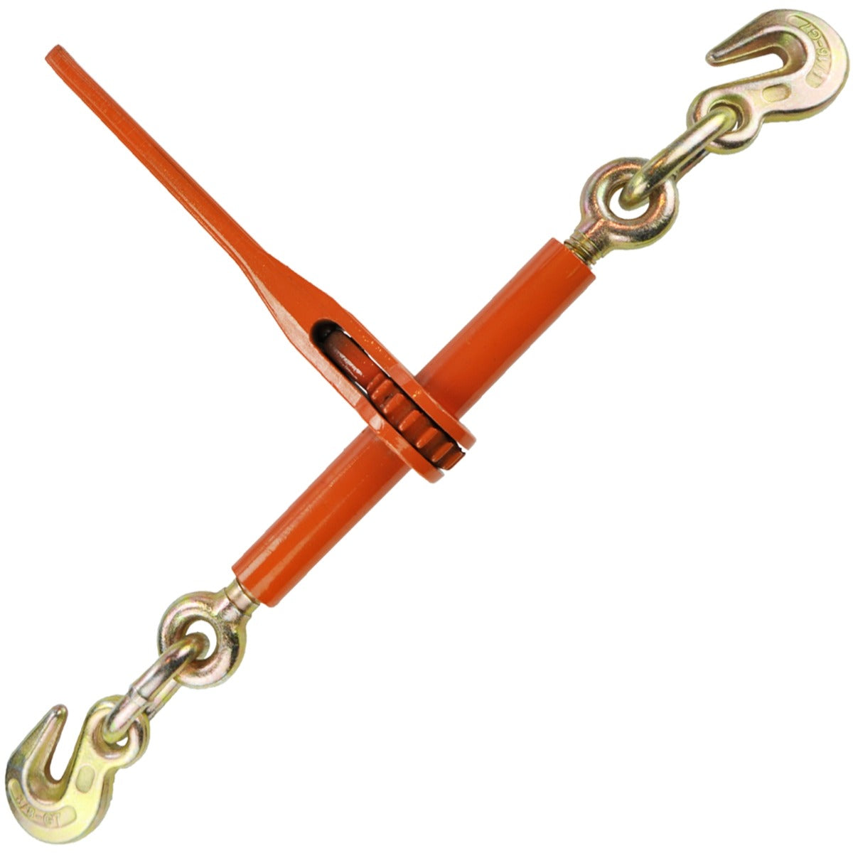 VULCAN Chain and Load Binder Kit - (2) Grade 80 3/8 Inch x 20 Foot Chains And (2) Ratchet Load Binders - 7,100 Pound Safe Working Load