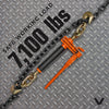 VULCAN Chain and Load Binder Kit - (2) Grade 80 3/8 Inch x 16 Foot Chains And (2) Folding Handle Load Binders - 7,100 Pound Safe Working Load