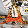 VULCAN Chain and Load Binder Kit - (2) Grade 70 1/2 Inch x 10 Foot Chains And (2) Ratchet Load Binders - 9,200 Pound Safe Working Load