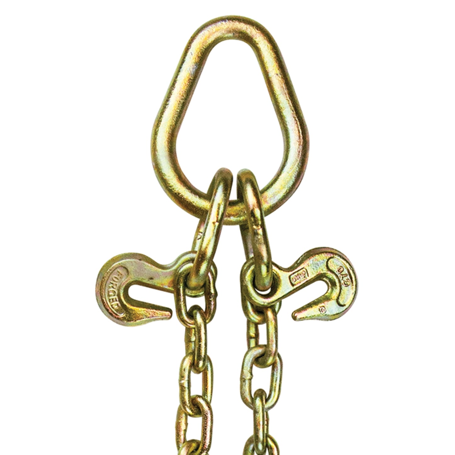 VULCAN Towing Chain Bridle - Rigging Hooks - Grade 70 Standard Length - 42 Inch - 4,700 Pound Safe Working Load