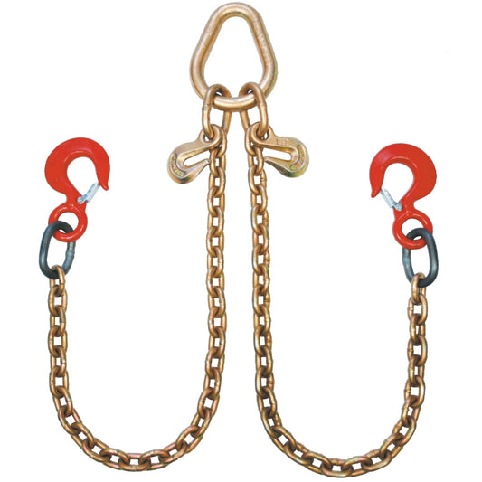 VULCAN Towing Chain Bridle - Rigging Hooks - Grade 70 Standard Length - 42 Inch - PROSeries - 4,700 Pound Safe Working Load