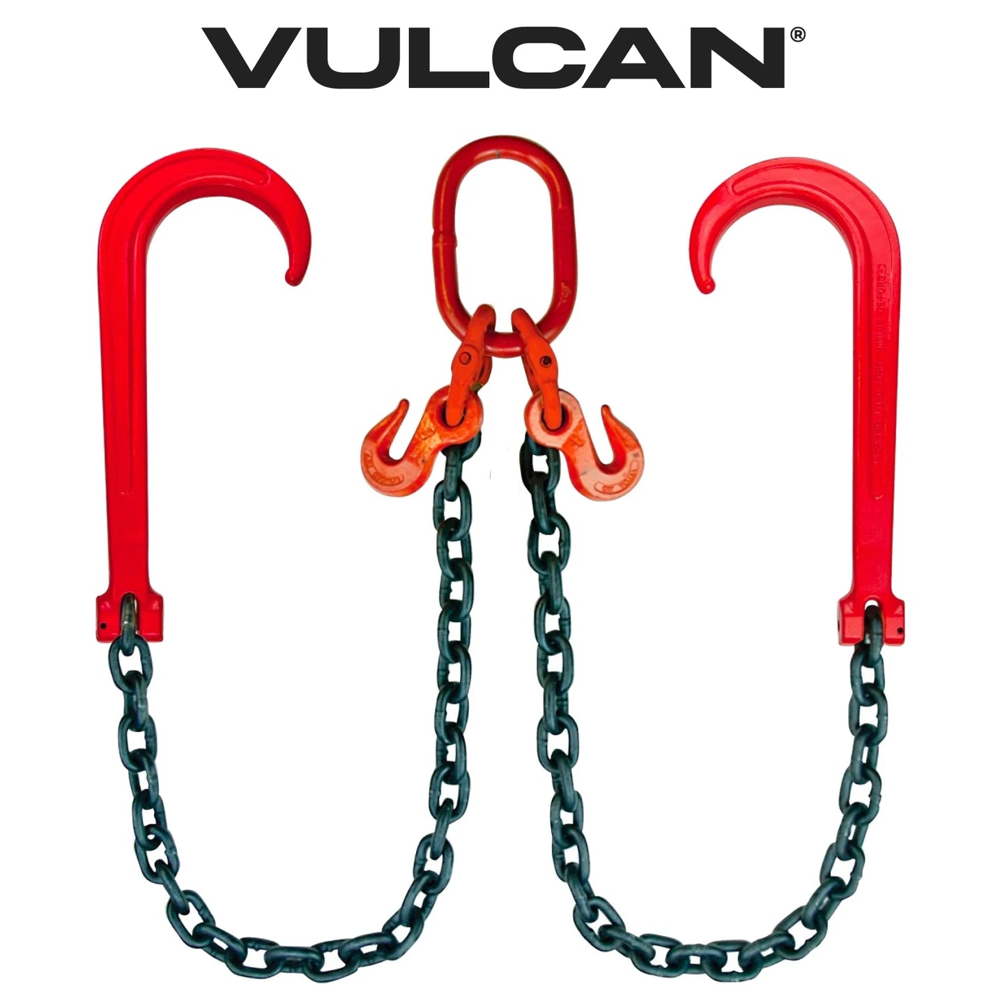 VULCAN Alloy Towing Chain Bridle - Grade 80 - 72 Inch - PROSeries - 12,000 Pound Safe Working Load