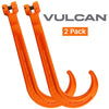 VULCAN Forged Clevis Tow Hook - 15 Inch - Grade 80 - 2 Pack - 7,100 Pound Safe Working Load