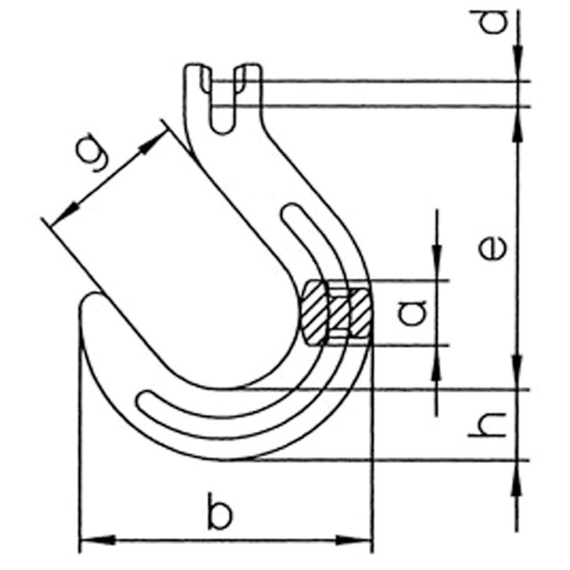 9/32 Inch Grade 100 Clevis Foundry Hooks