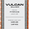 VULCAN Car Tie Down with Universal Fast-Strap Frame Hook - 72 Inch - 2 Pack - Silver Series - 3,300 Pound Safe Working Load