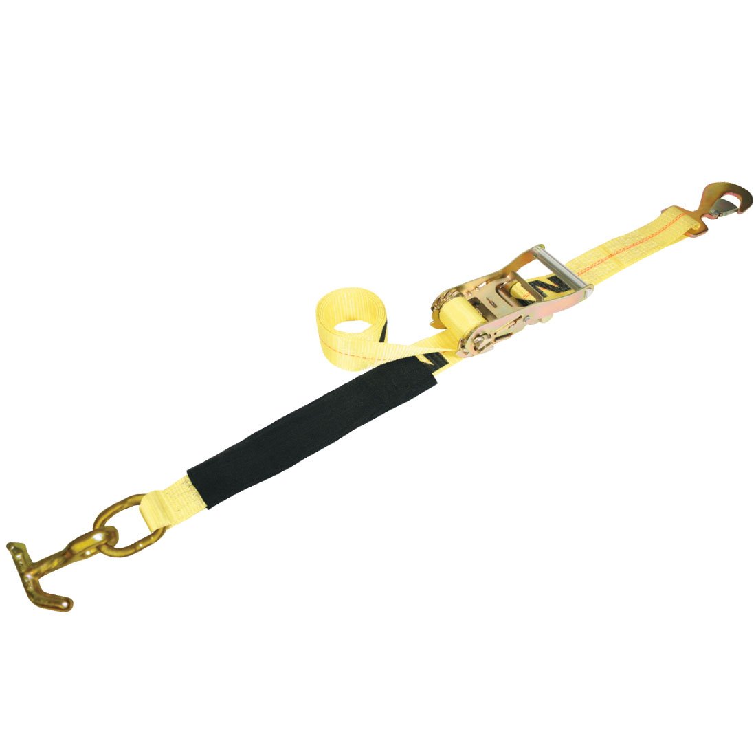 VULCAN Snap Hook Car Tie Down with Universal T/J Hook - 3,300 Pound Safe Working Load
