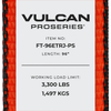 VULCAN Car Tie Down with Universal Frame Hook Cluster For E Track - 96 Inch - 2 Pack - PROSeries - 3,300 Safe Working Load