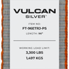 VULCAN Car Tie Down with Universal Frame Hook Cluster For E Track - 96 Inch - 2 Pack - Silver Series - 3,300 Safe Working Load