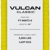 VULCAN Car Tie Down with RTJ Hook Cluster - Snap Hook - 96 Inch - 2 Pack - Classic Yellow - 3,300 Pound Safe Working Load