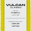 VULCAN Car Tie Down with RTJ Frame Hook Cluster - 96 Inch - Chain Tail - 3,300 Pound Safe Working Load