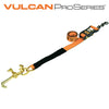 VULCAN Car Tie Down with RTJ Hook Cluster - 96 Inch - Chain Tail - PROSeries - 3,300 Pound Safe Working Load