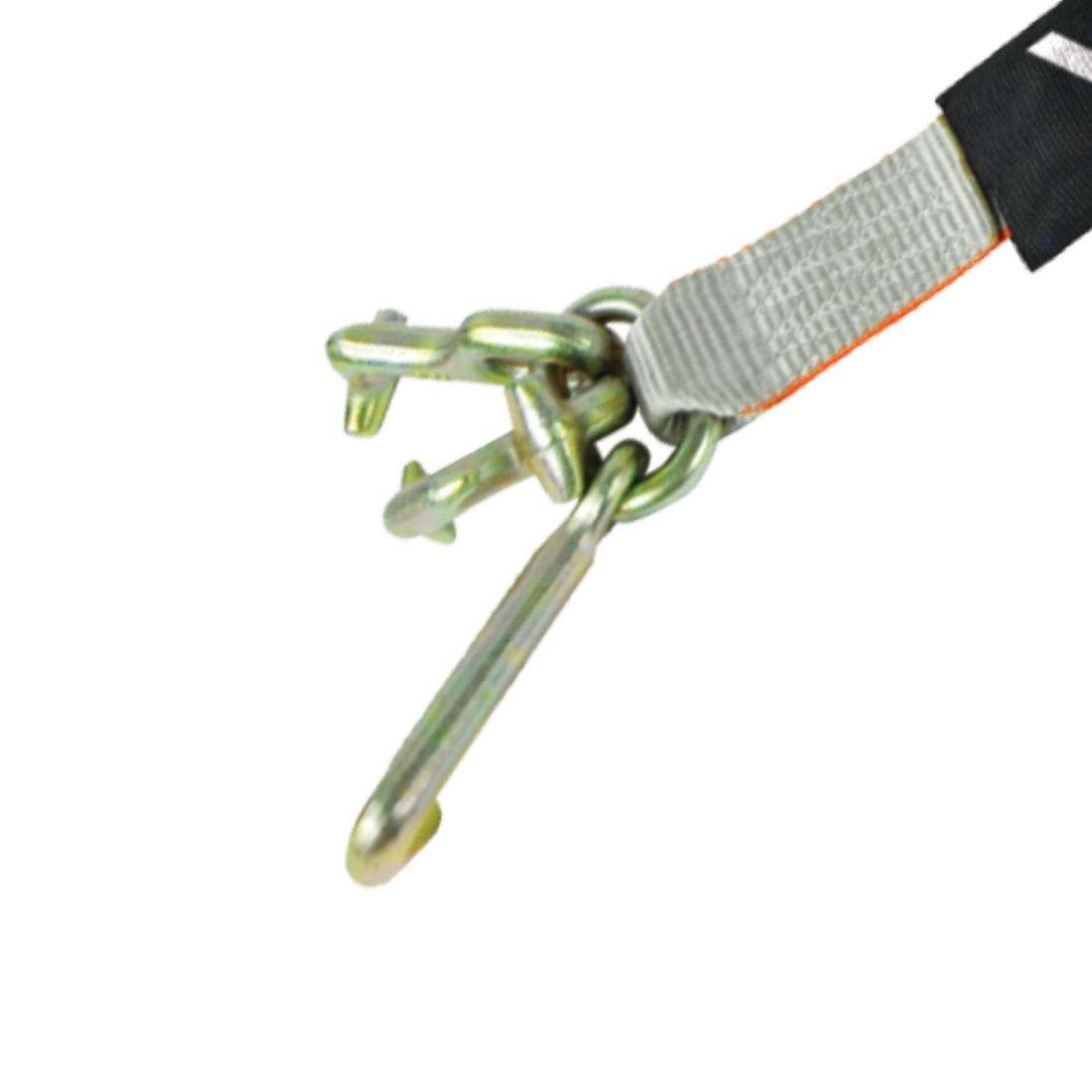 VULCAN Car Tie Down with RTJ Hook Cluster - Snap Hook - 96 Inch - 2 Pack - Silver Series - 3,300 Pound Safe Working Load