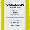 VULCAN Car Tie Down Replacement Strap with RTJ Hooks - 96 Inch - 4 Pack - 3,300 Pound Safe Working Load