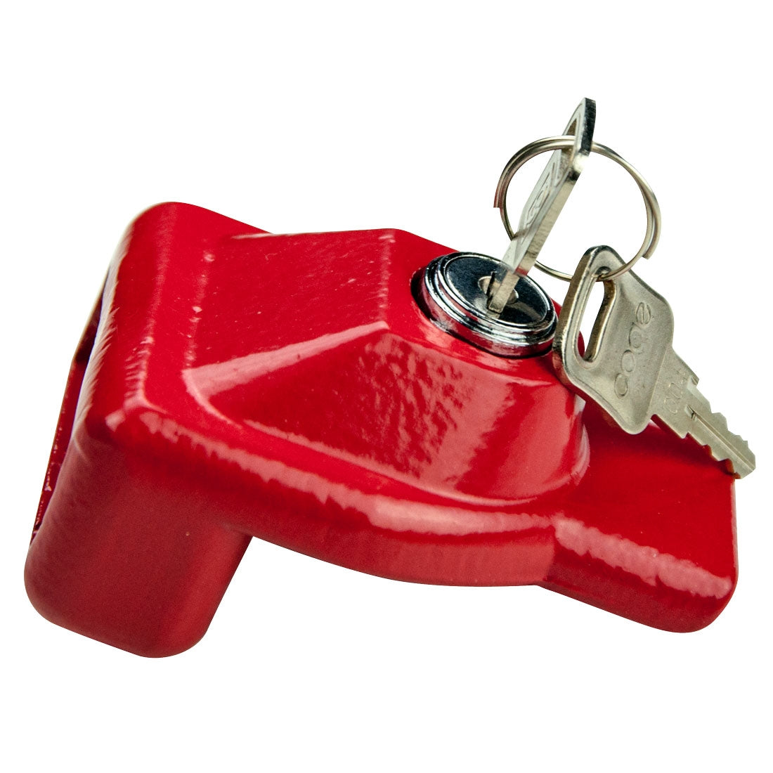 VULCAN Glad Hand Lock with Red Powder Coat and 2 Keys - Forged Steel