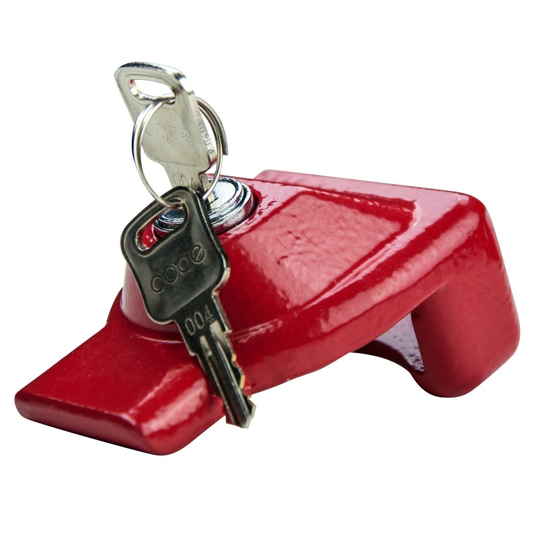 Hand Shape Lock VULCAN Glad Hand Lock with Red Powder Coat and 2 Keys - Forged Steel ...
