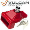 VULCAN Glad Hand Lock with Red Powder Coat and 2 Keys - Forged Steel