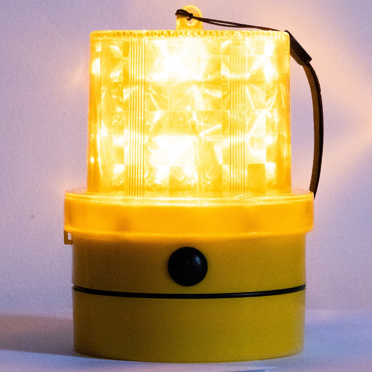 VULCAN Amber LED Emergency Warning Beacon - Portable - Magnetic and Battery-Operated - 24 LEDs - Photocell Technology - Operates In Low Light or Dark Conditions Only