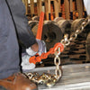 VULCAN Load Binder with 2 Grab Hooks - Lever Style - For 5/16 Inch Grade 70 or 3/8 Inch Grade 43 Chain - 5,400 Pound Safe Working Load