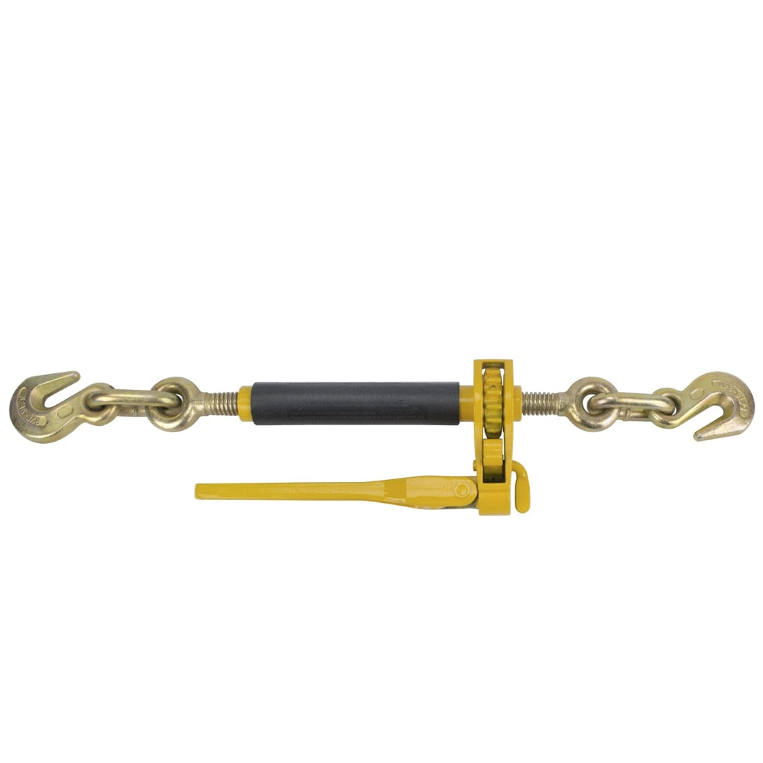 Peerless Ratchet Style Folding Handle Load Binder with 2 Grab Hooks  - 7,100 Lbs. Safe Working Load (For 5/16'' Grade 70 - 3/8'' Grade 70 or 3/8'' Grade 80 Chain)