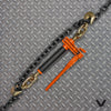 VULCAN Folding Handle Load Binder (Two Pack) with 2 Grab Hooks - Ratchet Style - 7100 Pound Safe Working Load (Works with 5/16 Inch or 3/8 Inch Grade 70 and Grade 80 Chain)