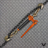 VULCAN Folding Handle Load Binder (Four Pack) with 2 Grab Hooks - Ratchet Style - 12000 Pound Safe Working Load (Works with 3/8 Inch Grade 70, 80 and 100 or 1/2” Grade 43 Chain)