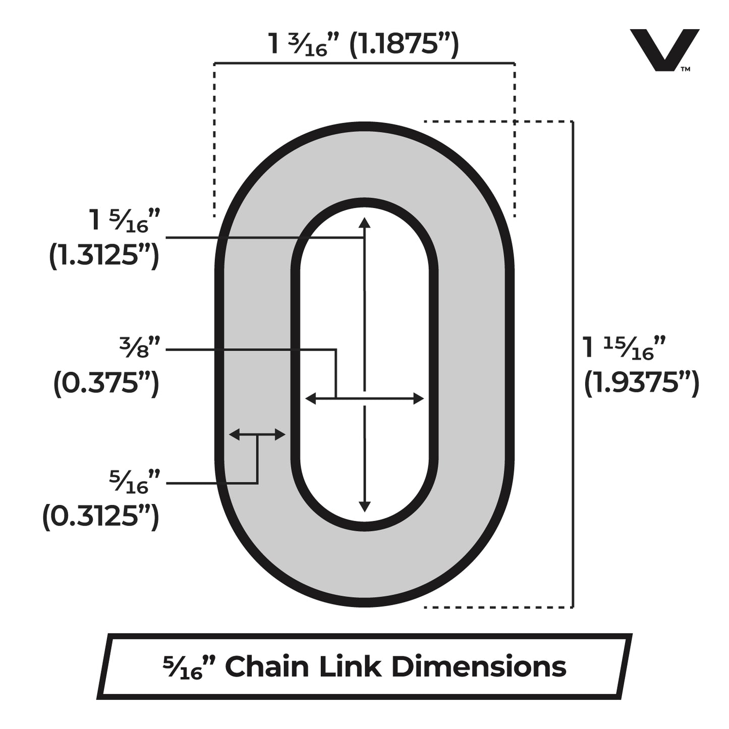 VULCAN Security Chain and Lock Kit - Premium Case-Hardened - 5/16 Inch x 3 Foot (+/- 1.5 Inches) - Chain Cannot Be Cut with Bolt Cutters or Hand Tools