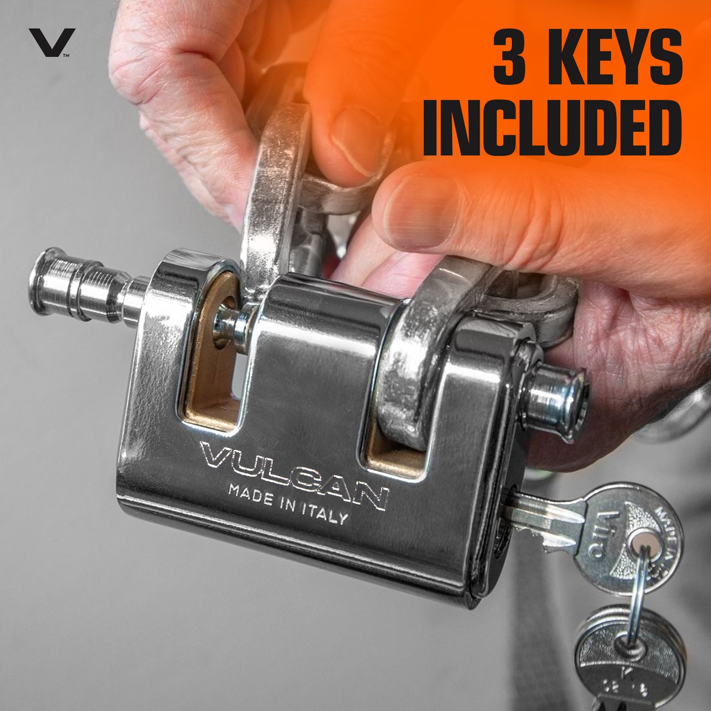 VULCAN Security Chain and Lock Kit - Premium Case-Hardened - 5/16 Inch x 9 Foot Chain (+/- 1.5 Inches) - Cannot Be Cut with Bolt Cutters or Hand Tools