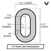 VULCAN Security Chain and Lock Kit - Premium Case-Hardened - 3/8 Inch x 3 Foot (+/-2 Inches) - Chain Cannot Be Cut with Bolt Cutters or Hand Tools