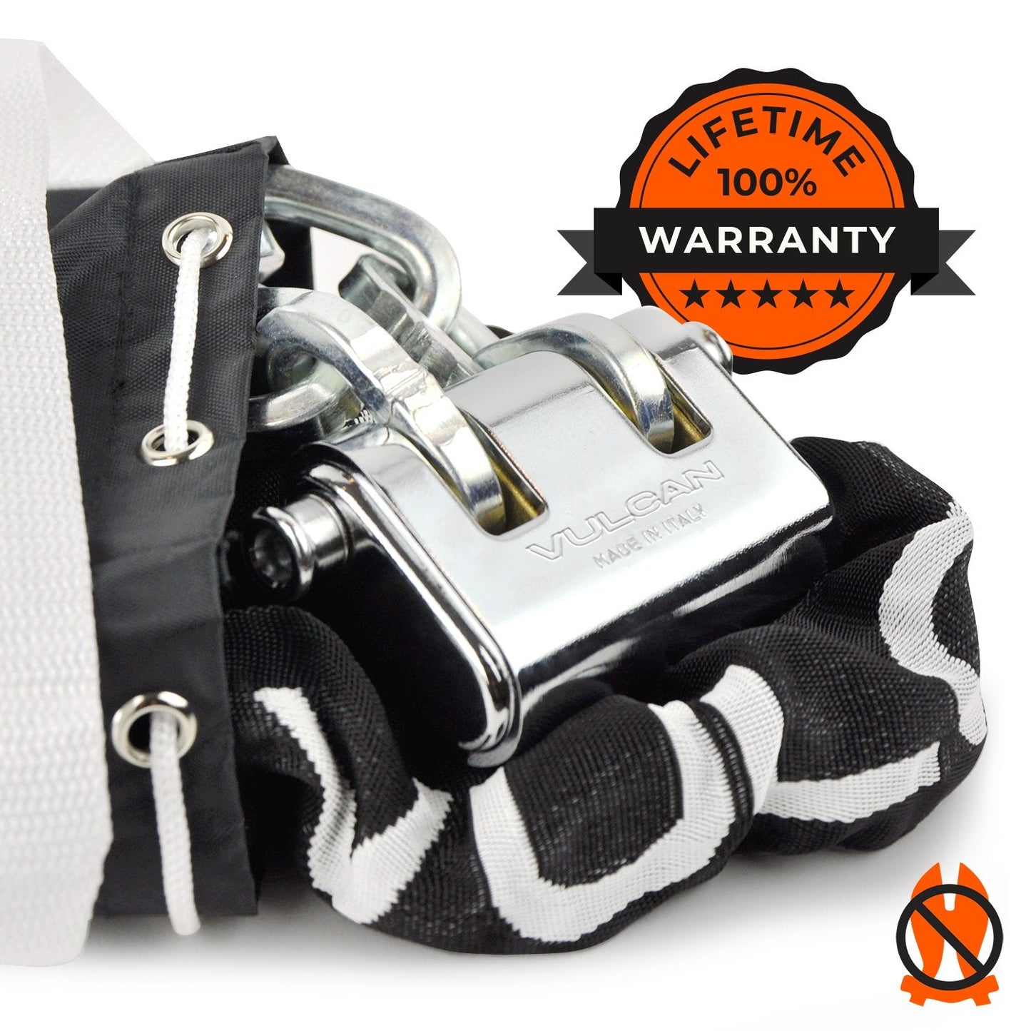 Hardened Security Chain / Lock Kit 3/8 x 9 Vulcan Lock