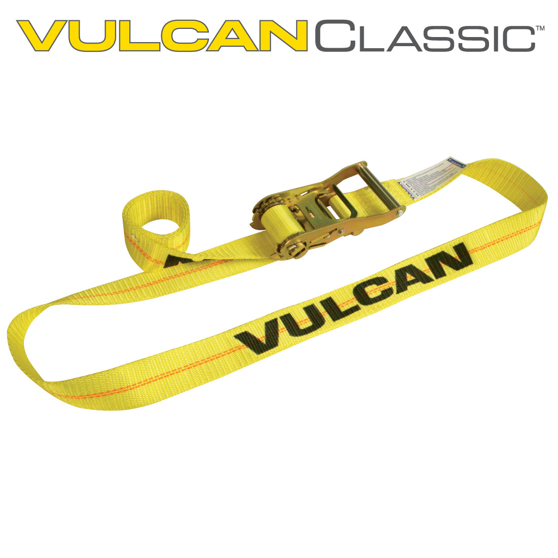 VULCAN Ratchet Style Lashing Strap - 2 Inch x 10 Foot