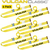 VULCAN Logistic Strap For E Track - Cam Buckle - 12 Foot - 6 Pack - Classic Yellow - 833 Pound Safe Working Load