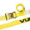 VULCAN Logistic Strap For E Track - Ratchet Style - 12 Foot - 6 Pack - Classic Yellow - 1,333 Pound Safe Working Load