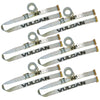 VULCAN Logistic Strap For E Track - Cam Buckle - 16 Foot - 6 Pack - Gray - 833 Pound Safe Working Load