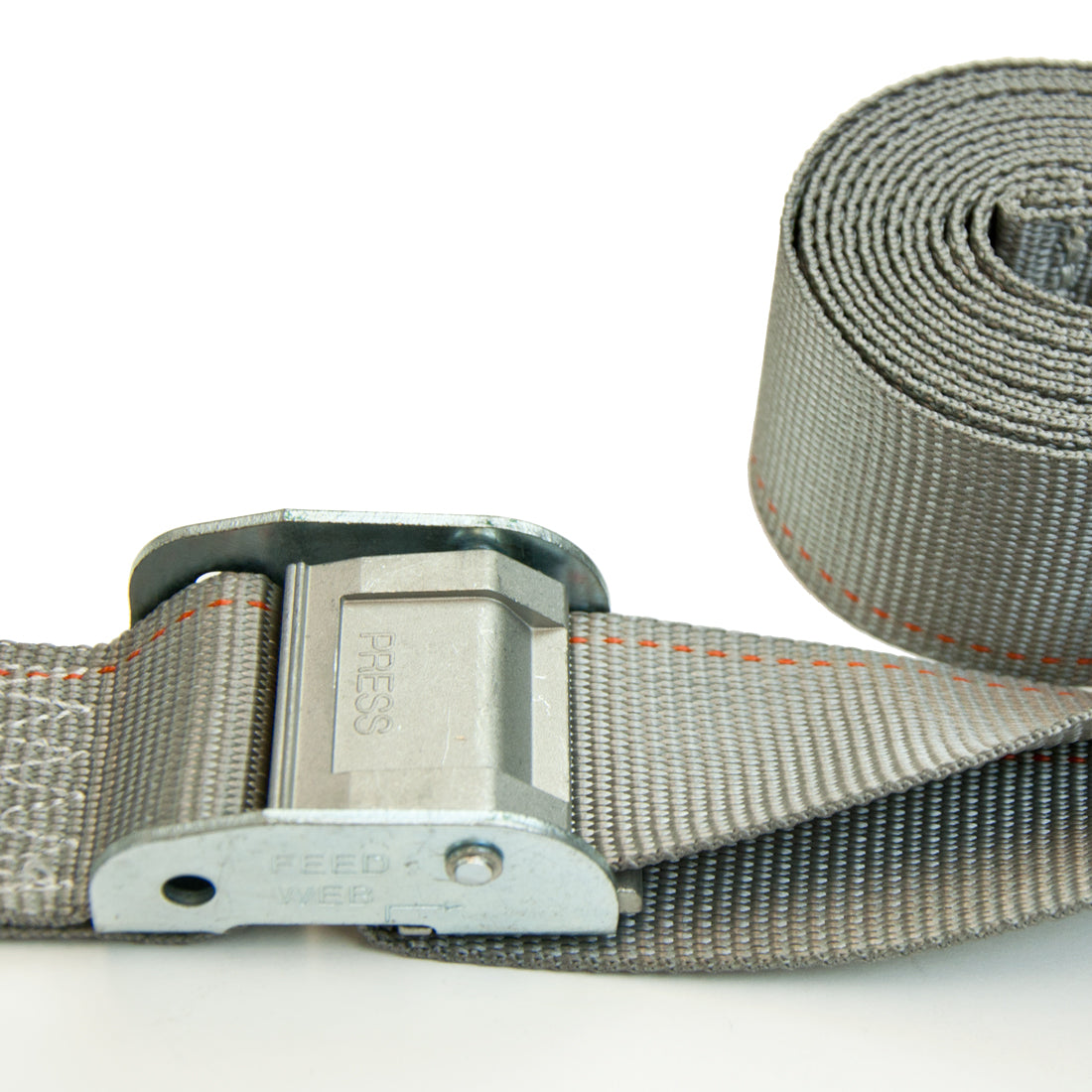 VULCAN Logistic Strap For E Track - Cam Buckle - 16 Foot - 6 Pack - Gray - 833 Pound Safe Working Load