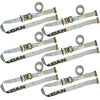 VULCAN Logistic Strap For E Track - Ratchet Style - 16 Foot - 6 Pack - Gray - 1,333 Pound Safe Working Load