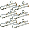 VULCAN Logistic Strap For E Track - Ratchet Style - 16 Foot - 6 Pack - Gray - 1,333 Pound Safe Working Load