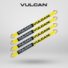 VULCAN Car Tie Down Axle Strap with Wear Pad - 2 Inch x 36 Inch - 4 Pack - Classic Yellow - 3,300 Pound Safe Working Load