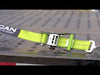 VULCAN Car Tie Down with Twisted Snap Hooks - 2 Inch x 96 Inch - 2 Pack - High-Viz - 3,300 Pound Safe Working Load