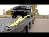VULCAN Complete Axle Strap Tie Down Kit with Wire J-Hook Ratchet Straps - Classic Yellow Webbing - Includes (4) 22 And (4) 36 Inch Axle Tie Downs, And (4) 8' Wire Hook Straps