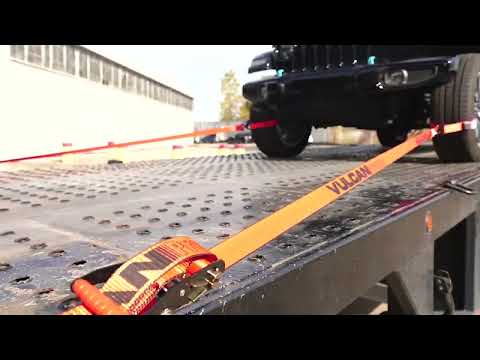 VULCAN Complete Axle Strap Tie Down Kit with Wire Hook Ratchet Straps - PROSeries
